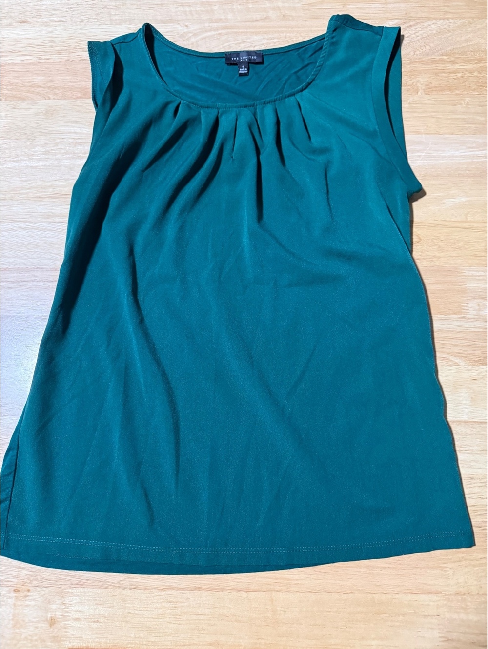 The Limited Women’s Small Dark Forest Green Sleeveless Keyhole Blouse Tank